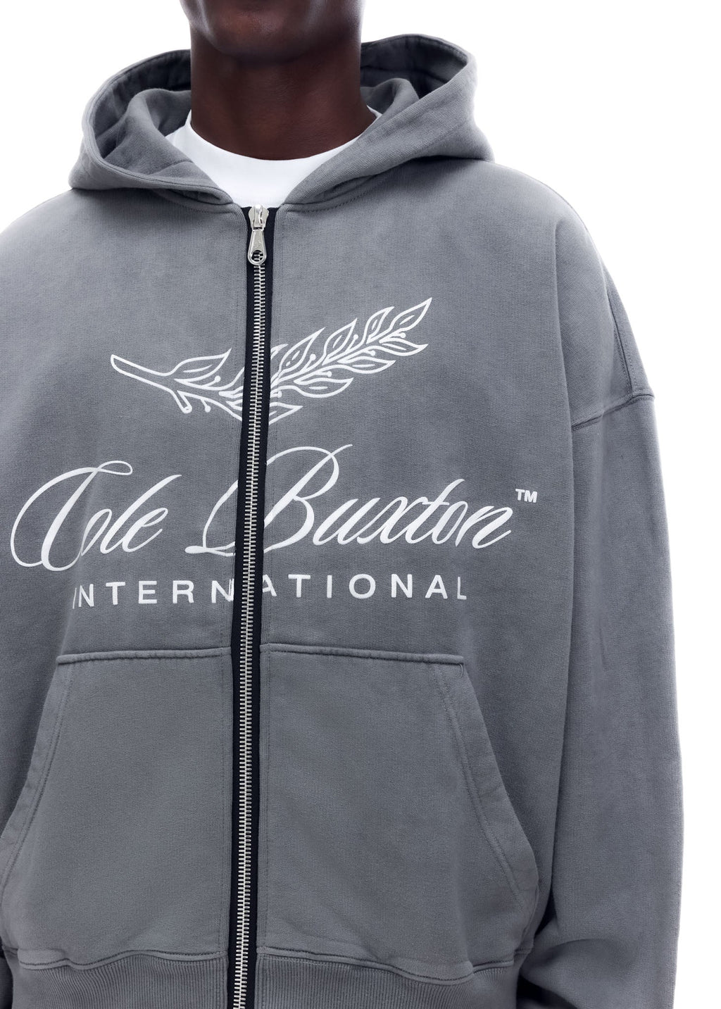 INTERNATIONAL ZIPPED HOODIE - OG WASHED BLACK
