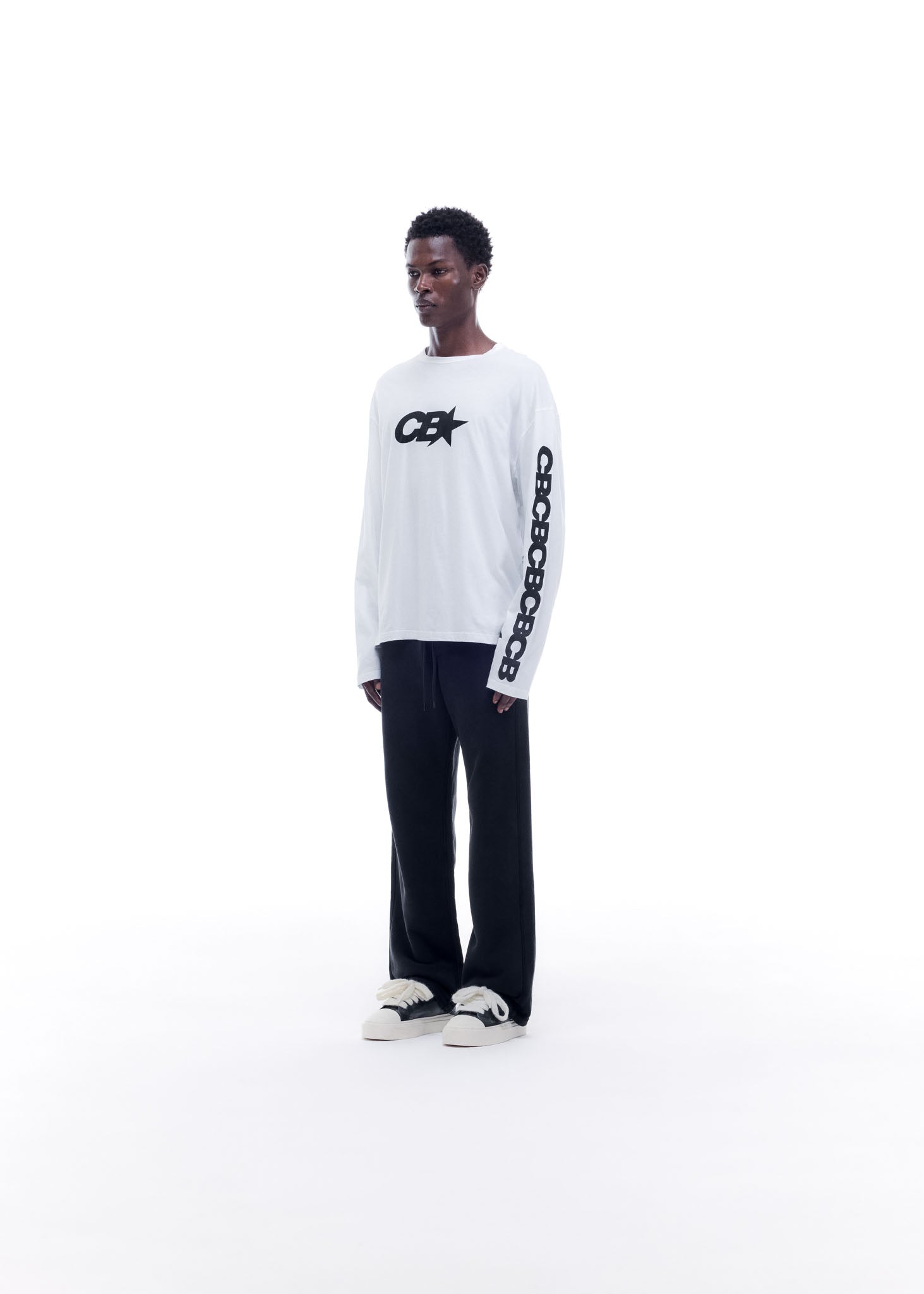 CB STAR RACING LONG SLEEVE - WHITE